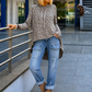 Lässiger Leo Long Hoodie mit Daumenloch - taupe