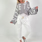 Cropped Pulli Something - grau