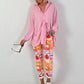 Long blouse with tie — pink