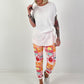 Blouse-style top with side tie knot - white