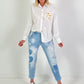 Blouse model "Signature Charm" - white