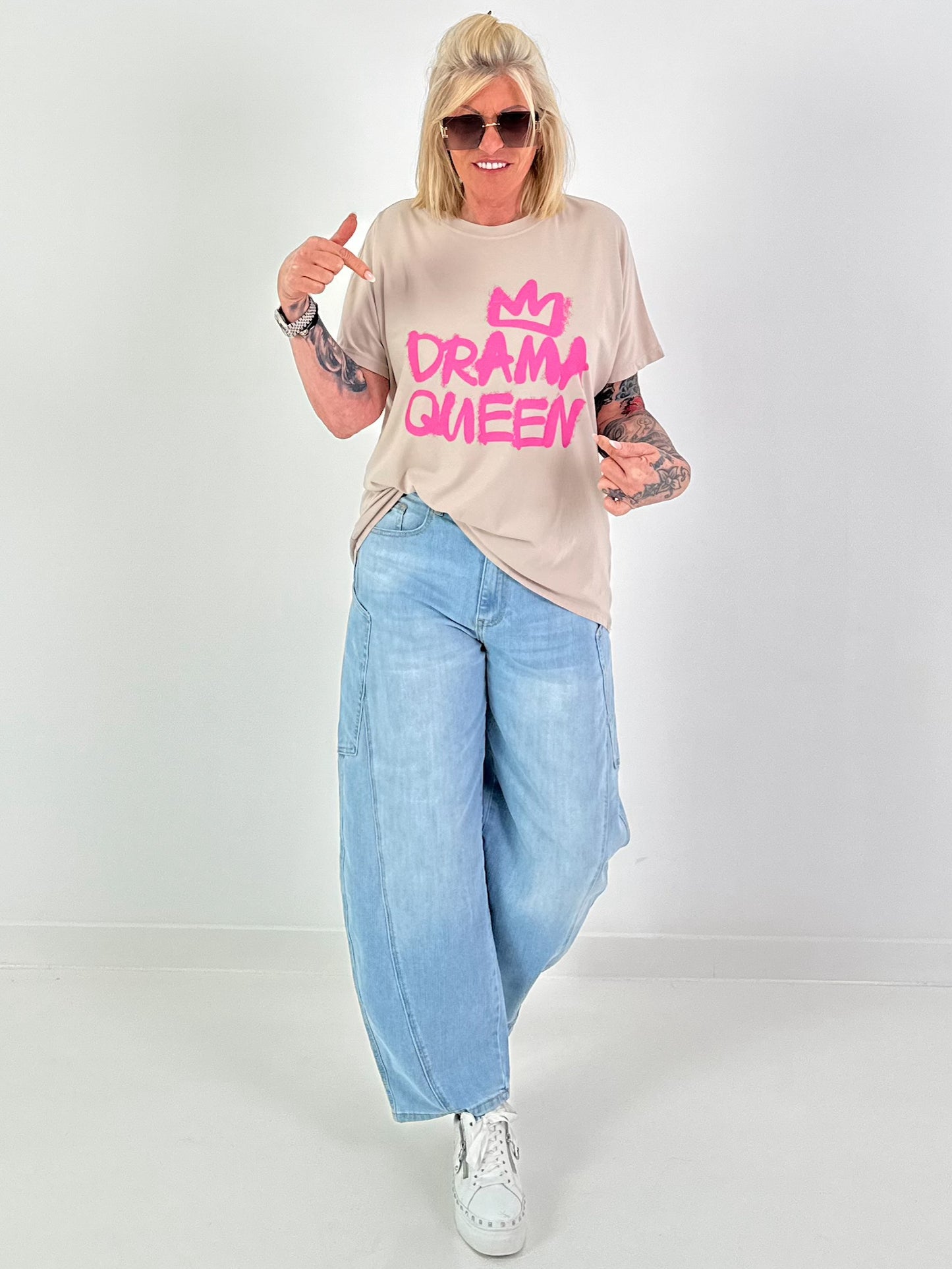 T-Shirt Drama Queen - beige