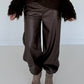 Vegane Lederhose 2 Looks - mokka