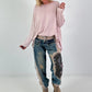 Oversized Shirt stone washed - rosa