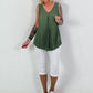 Pleated Top - khaki