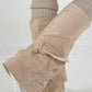 Suede-look boots, model "Utility" - beige