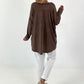Oversized Shirt stone washed - coffee ( lieferbar ab ca. 15.07.26)