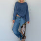 Jogg-Jeans im Used Look Zebra - denim