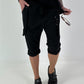 Baggy Short mit Schnürdetail - schwarz