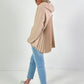 Hoodie mit Plissee-Einsatz Modell "Pleat Motion" - beige