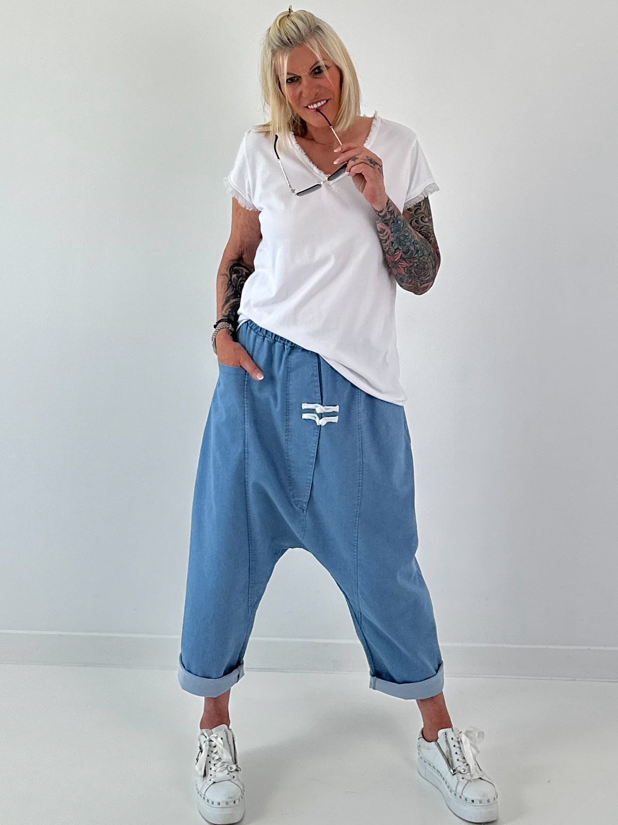 Jeans Baggy  - hellblau