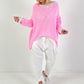 Grobstrickpullover Modell "Mellow-Mix" - rosa