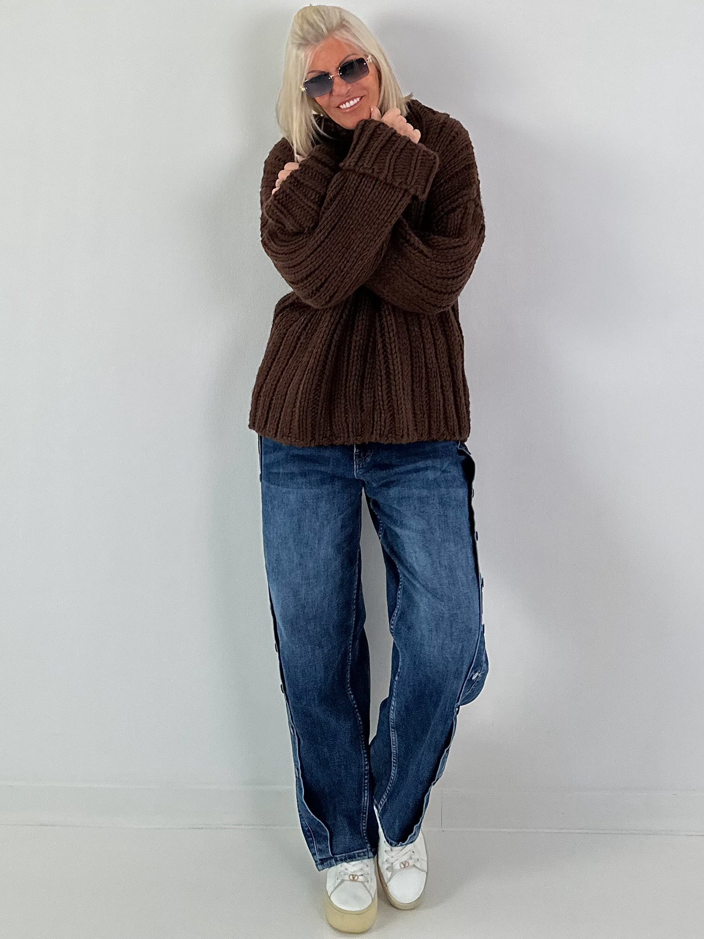 Chunky knit sweater - mocha