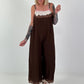 Jumpsuit mit Spaghettiträgern - schoko