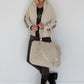 Jacke mit Streifen-Details - beige