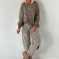 Sweater Good vibes only - taupe