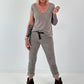 Ripp T-Shirt stone washed-  taupe