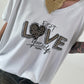 T-Shirt mit Strassdetail - weiss