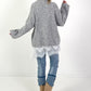 Pullover Modell "Feather Touch" - grau ( lieferbar ab 22.01.25)