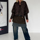 Weste im Leo-Look mit Streifen - leo-mokka