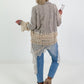 Long lace top asymmetric - beige