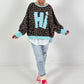 Sweater model "Hi Cat" - leo-light blue