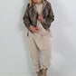 2 in 1 Jacke mit Leo-Print - taupe