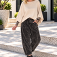 Sweater mit Turn-Up-Ärmeln - beige
