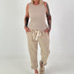 Ripp Tank Top  - beige
