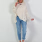 Fine Knit Hoodie - Beige