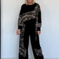 Zweiteiler mit Camouflage-Muster - schwarz-mehrfarbig