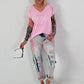 T-shirt with statement print - pink