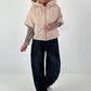Jacket with XL collar and hood - beige