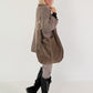 Vegane Lederhose mit Patch - taupe