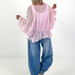 Tunic with flounce hem - pink