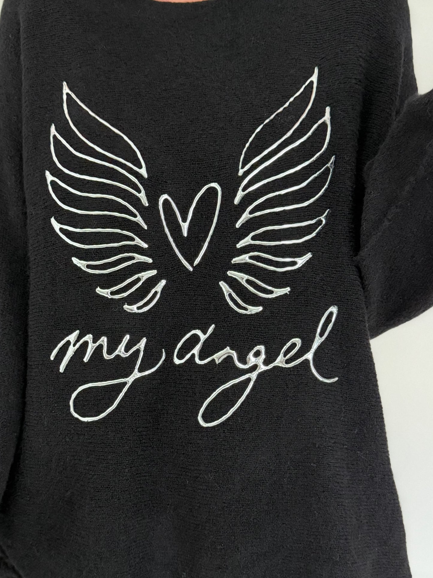 Zachte pullover My Angel - zwart