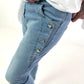 Jeans with heart buttons - blue