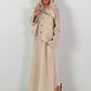 Leinen Jäckchen mit Häkeleinsatz - beige