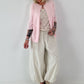 Leichte Feinstrickjacke mit Knopf- rosa