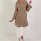 Spitzentunika/Kleid mit Eingriffstaschen - taupe