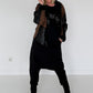Jacke in Lederoptik mit Cut-Out Muster - schwarz-camel