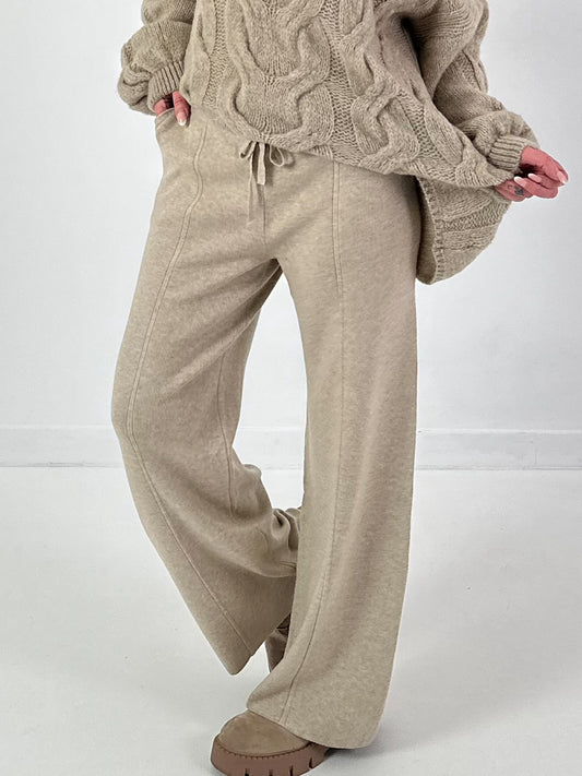 Knitted trousers model “Weave&amp;Wear” - beige