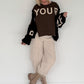 Sweater mit Strickeinsätzen - mokka
