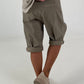 Baggy Short mit Überwurf und Tasche mit Details - taupe