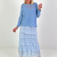 Leichter Strickpullover - hellblau