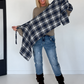 Waist Wrap im Karomuster - -dunkelblau-weiss-mehrfarbig