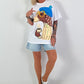 T-shirt with sequin design - white