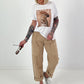 T-Shirt Fashion Leopard - weiss