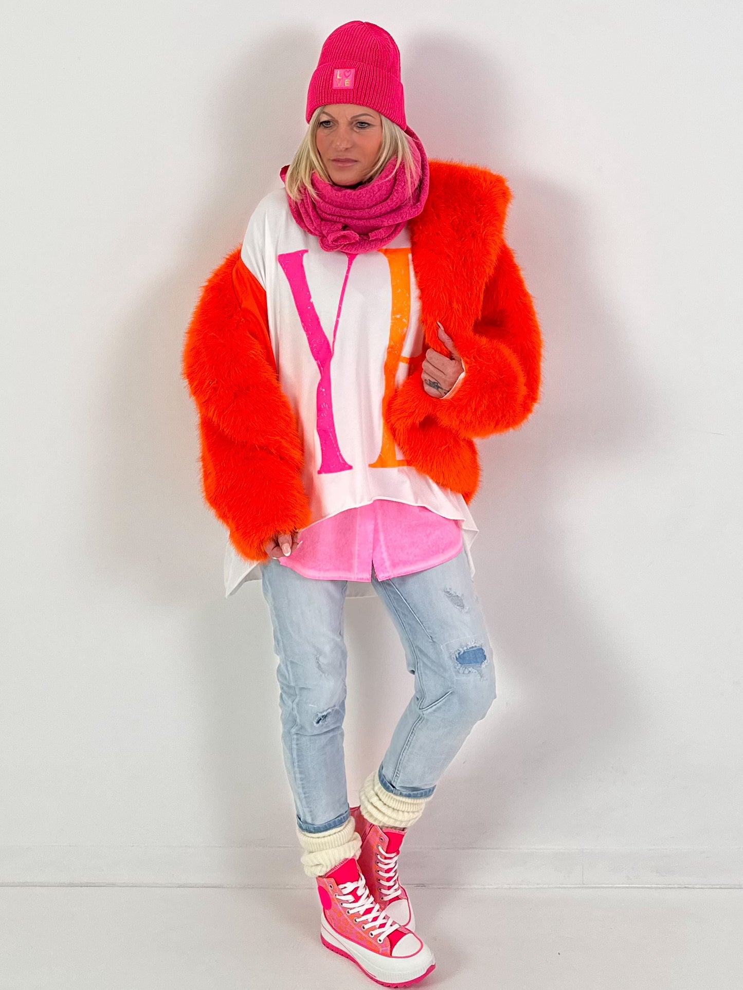 Bontjas model "Cloud 9" - oranje