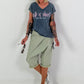 T-Shirt Life Is Short - blau